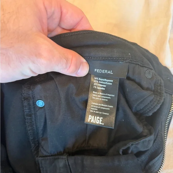 Paige Men's Black Jeans (Federal) - 33